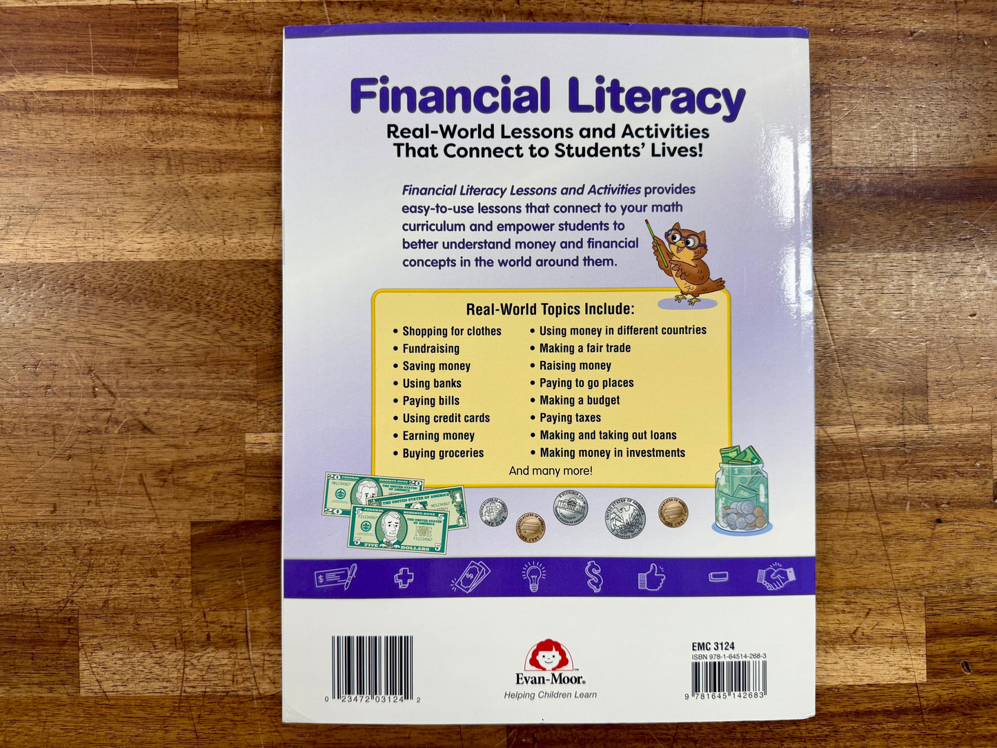 Evan-Moor Financial Literacy Lessons & Activities Grade 4