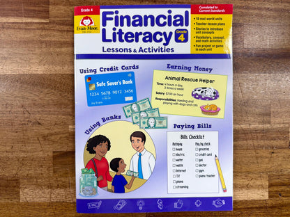 Evan-Moor Financial Literacy Lessons & Activities Grade 4