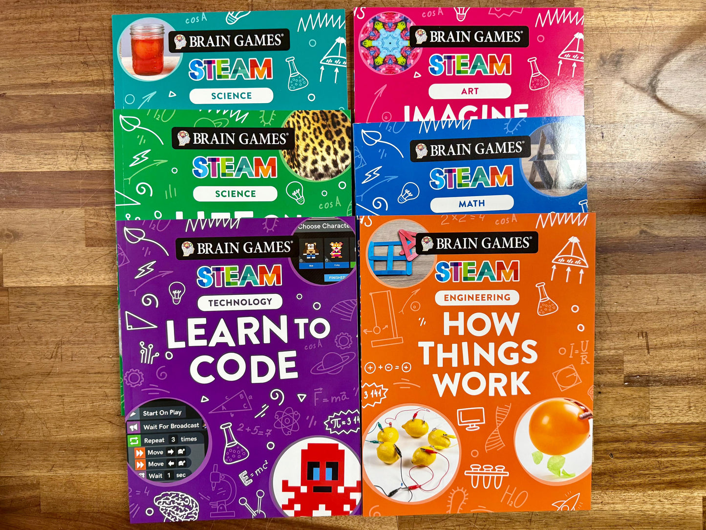 Brain Games Steam 6 Dyanmic Book Box Set - Like-New