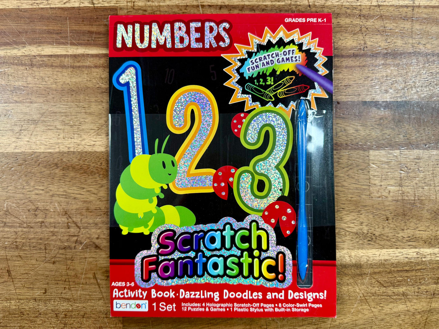 Numbers Scratch Fantastic Activity Book - NEW Ages 3-6 Bendon
