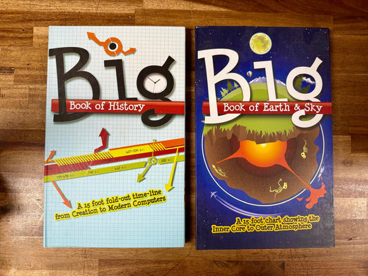 MB Big Book of Earth & Sky, Big Book of History Lot - Very Good