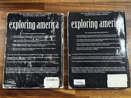 Notgrass Exploring America 2004 - Volume 1 and 2 Textbooks
