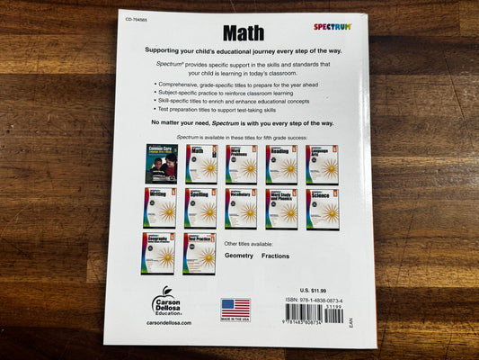 Spectrum Math Grade 5