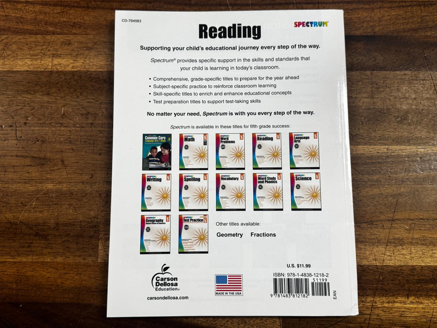 Spectrum Reading Grade 5