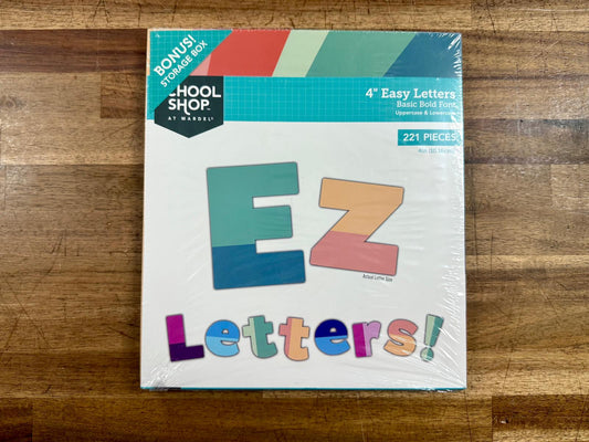 School Shop 4" Easy Letters Basic Bold Font 221 Pcs NEW