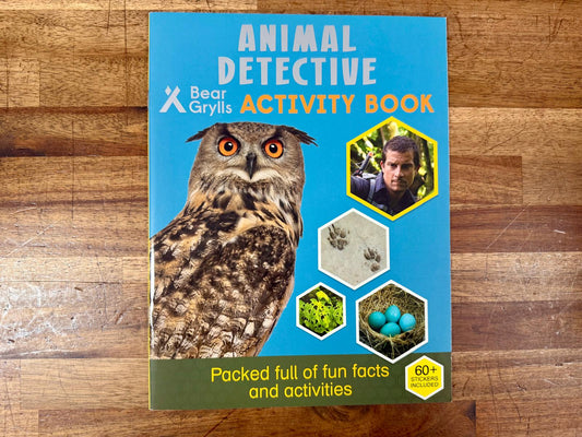 Animal Detective Activity Book w. Stickers - Bear Grylls NEW