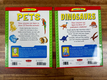 Learn to Draw Lot of 2: Dinosaurs & Pets: Step-by-step Instructions SET