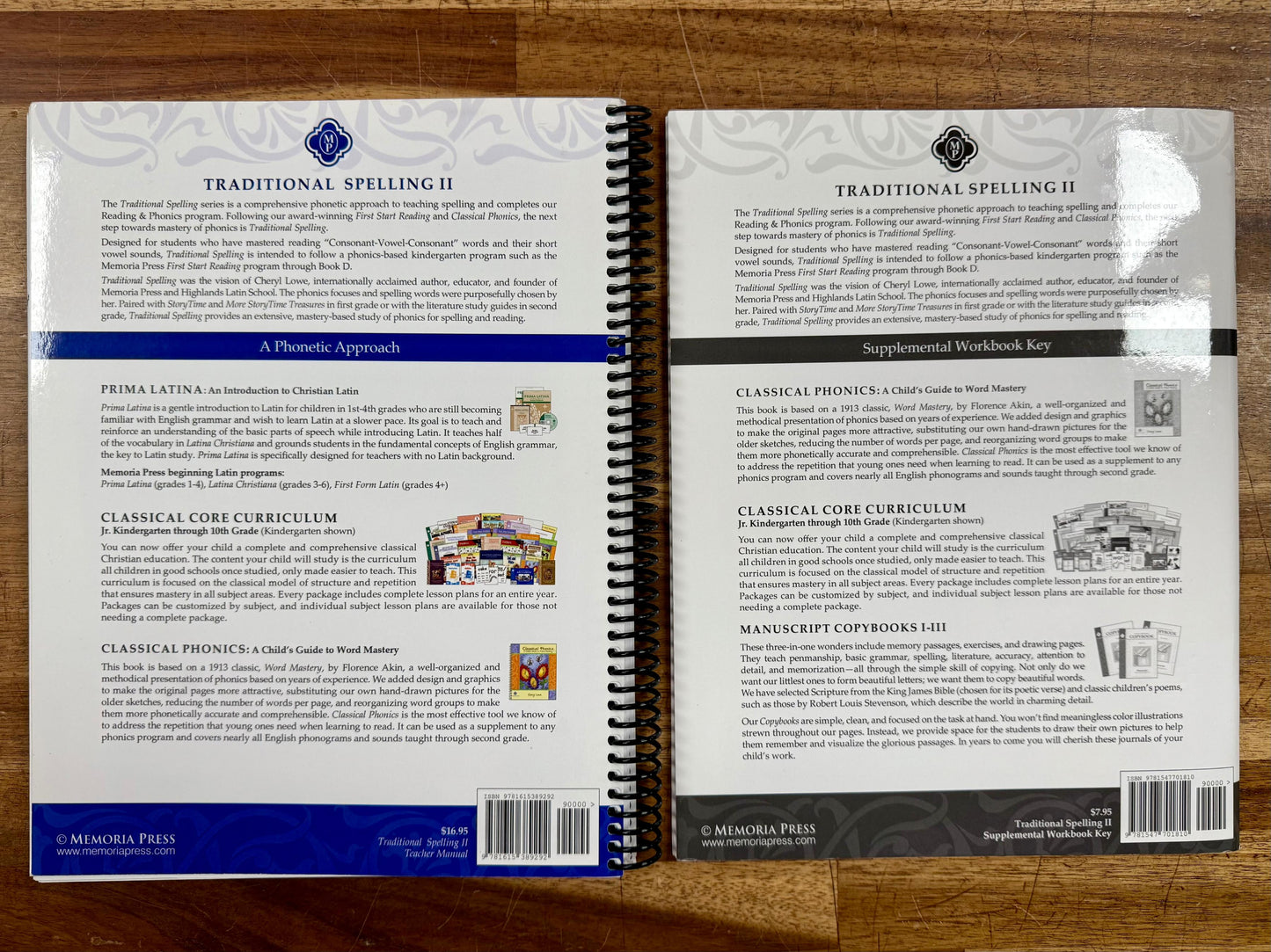 MP Traditional Spelling II Teacher Manual & Wrkbk Key