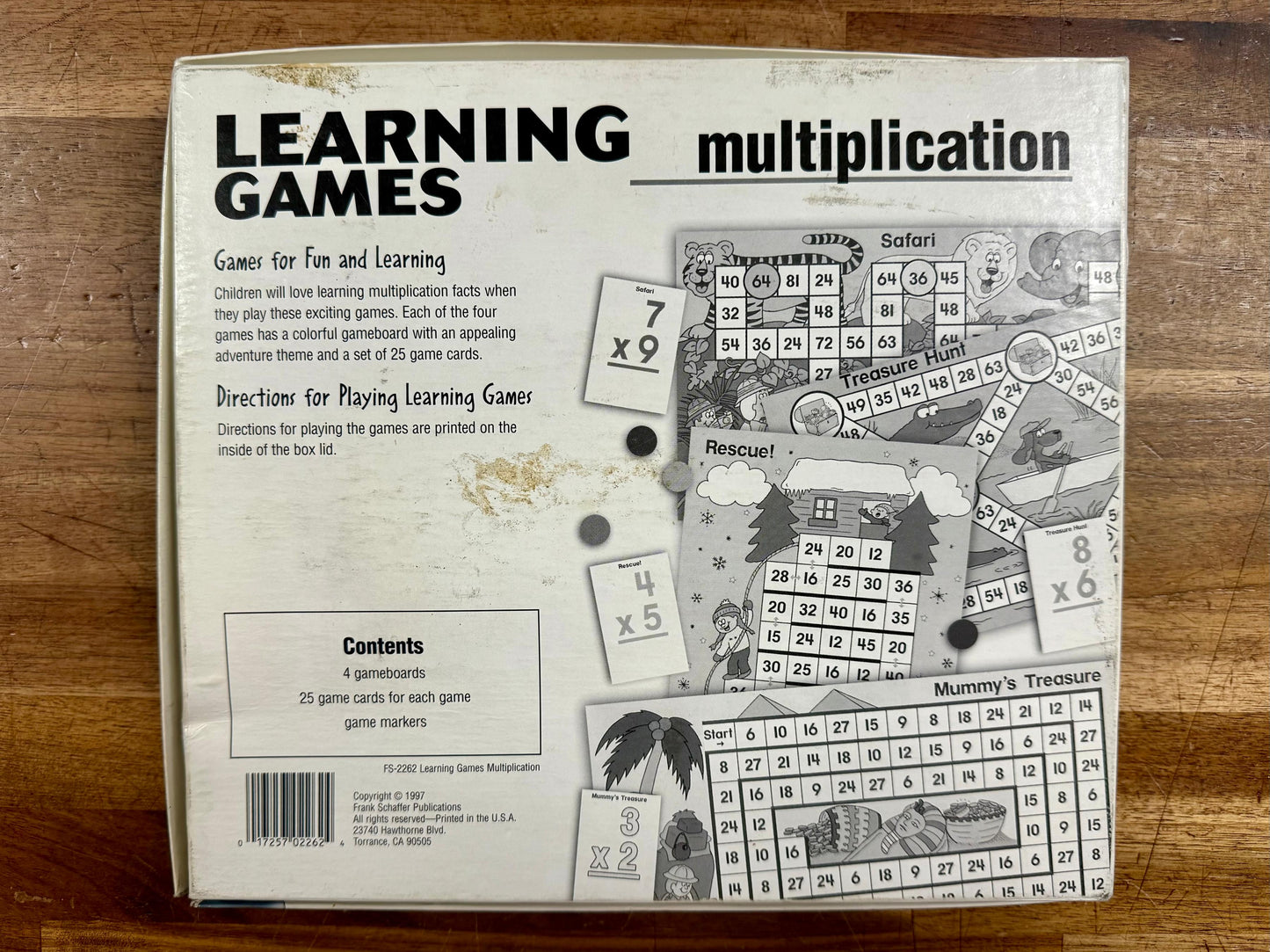 Learning Games Multiplication: 4 Unique Gameboards - Frank Schaffer