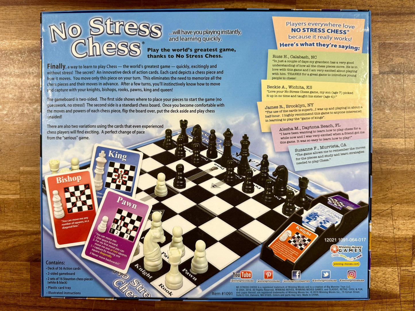 Winning Moves Games No Stress Chess Set Like-New