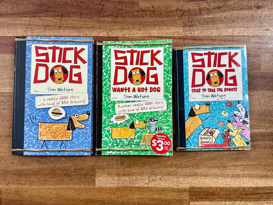 Stick Dog by Tom Watson Lot of 3 Hardcovers & Paperback