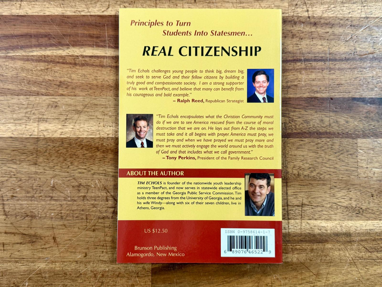 Real Citizenship Practical Steps to Impact Your Culture, Tim Echols