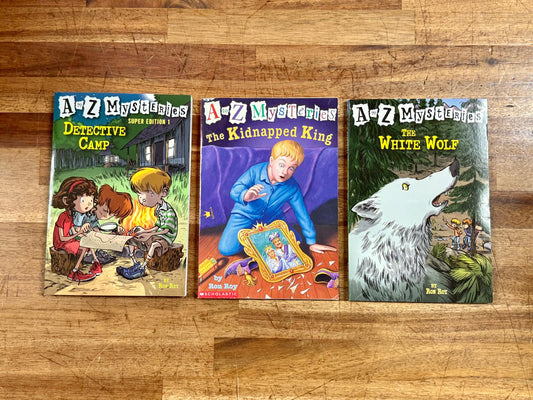 A to Z Mysteries by Ron Roy Lot of 3: K, W, Super Edition 1