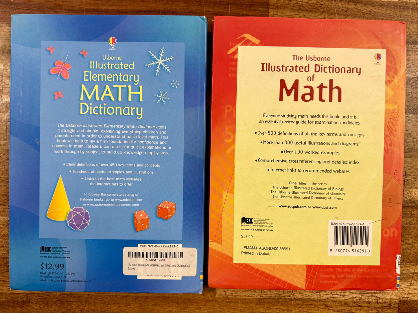 Usborne Illustrated Math Dictionary SET of 2