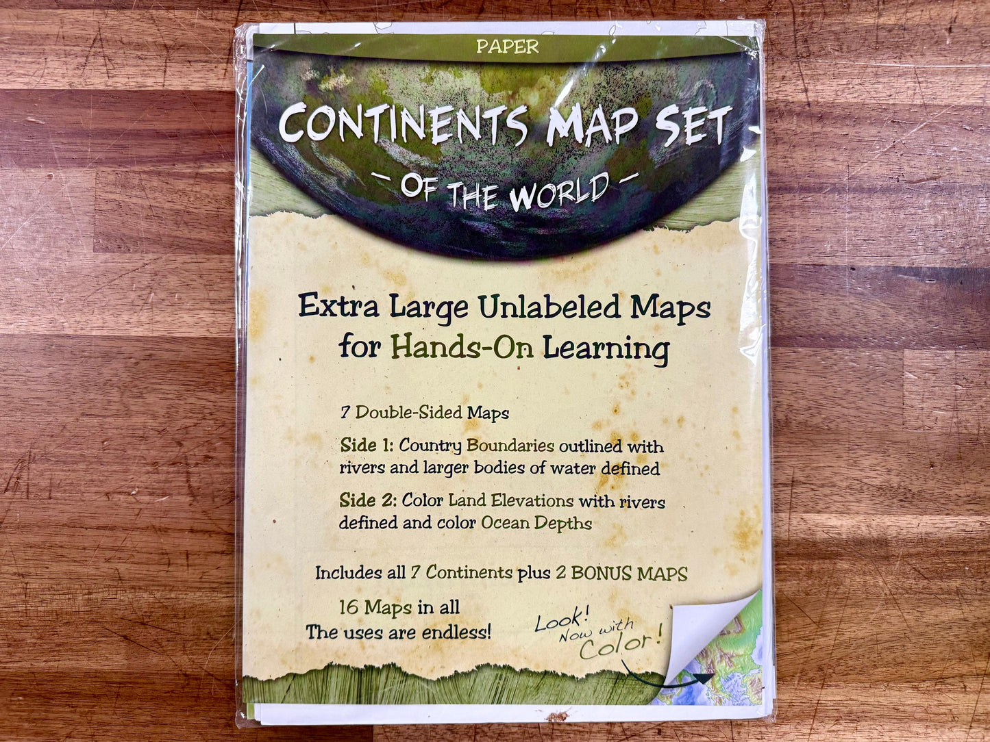 Geography Continent Map Set of the World XL Unlabeled Maps