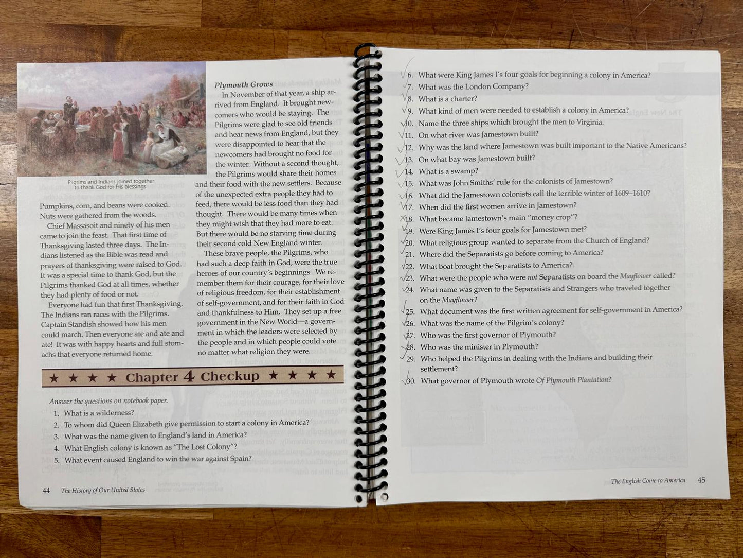 Abeka History of Our United States Gr 4 4th Ed Text & Keys Set