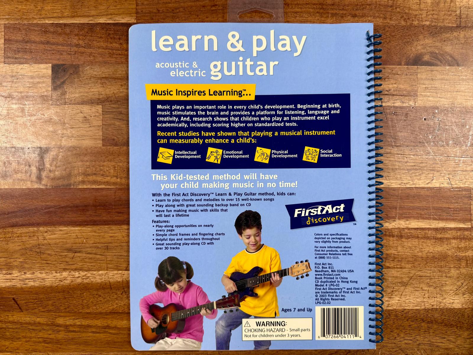 First Act Learn & Play Guitar Curriculum with Play-Along CD by First ...