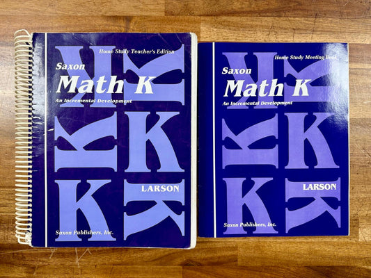 Saxon Math K Home Study SET - Teacher's Ed & Mtng Bk