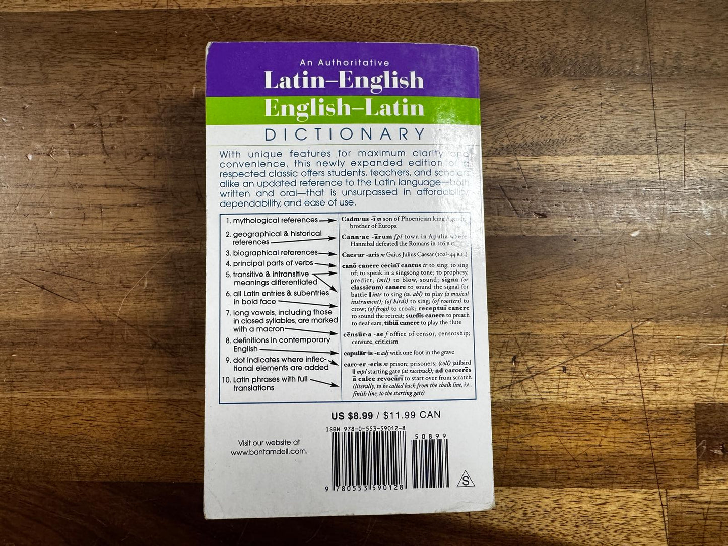 Latin and English Dictionary - The New College Revised and Updated