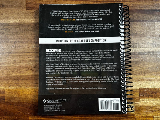The Lost Tools of Writing - Teacher Guide Level 1