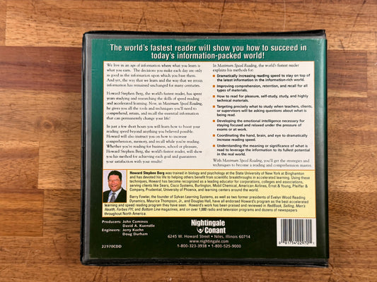 Howard Stephen Berg's Maximum Speed Reading CD