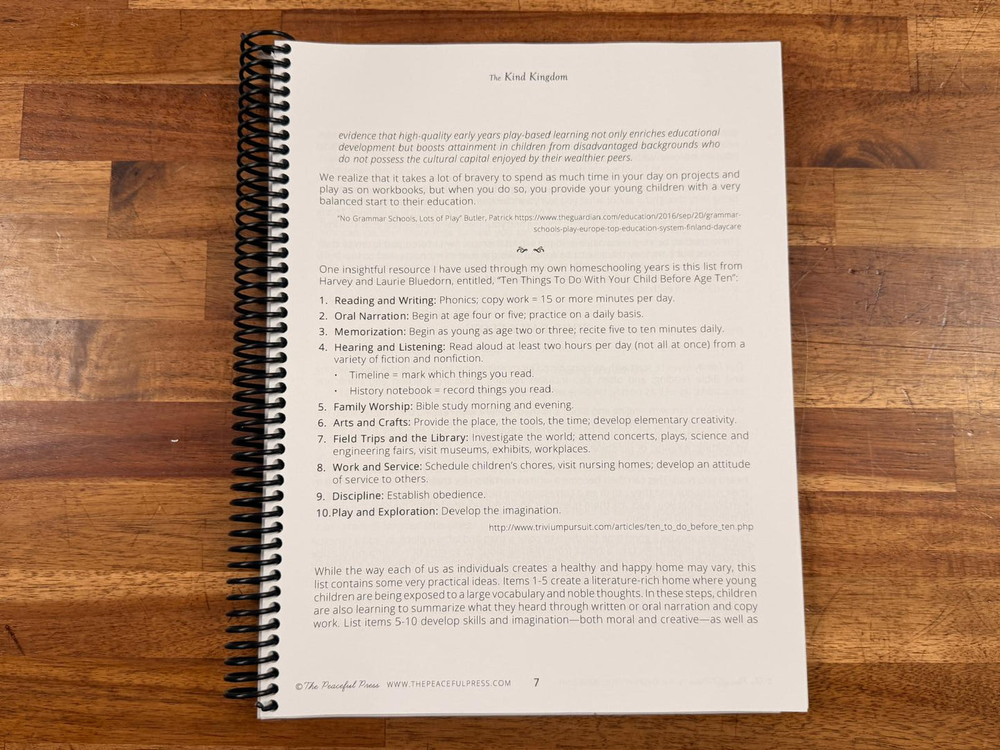 The Peaceful Press - The Kind Kingdom (Parent Guide)