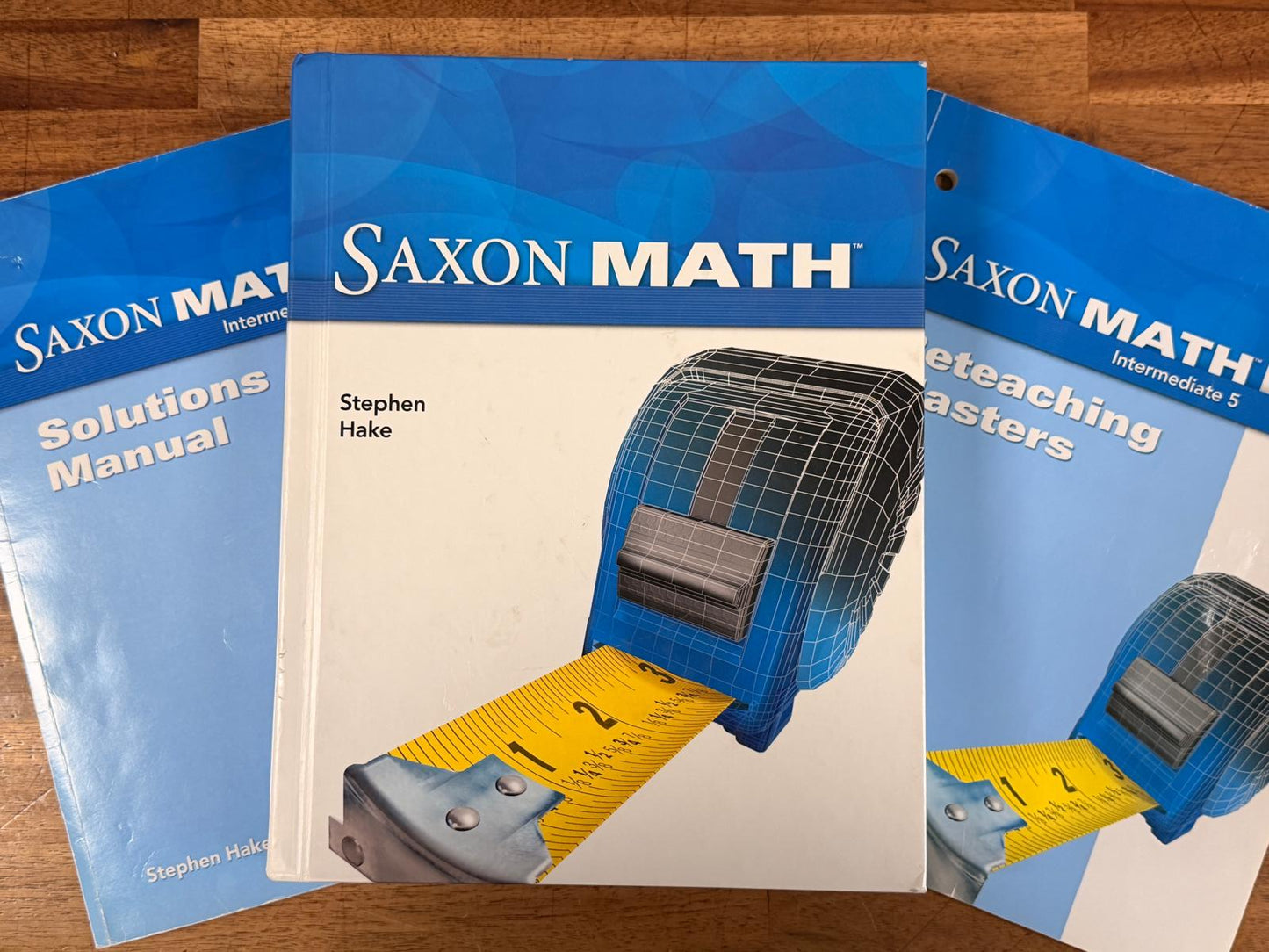 Saxon Intermediate Math 5 Set of 3: Txt, Solutions & Reteaching Masters