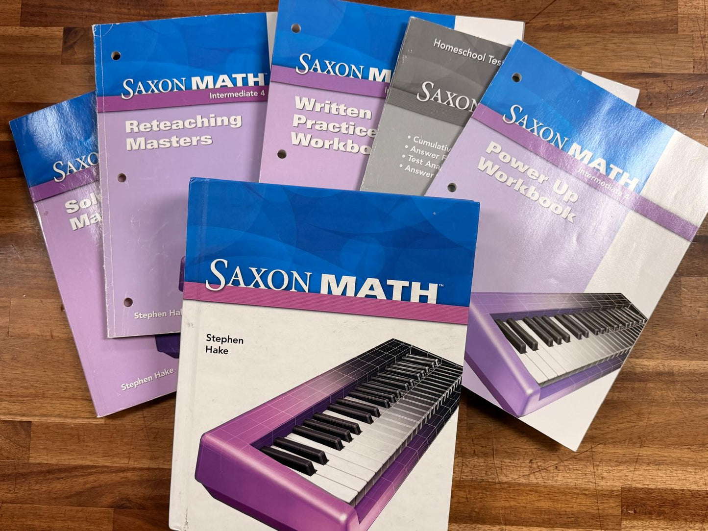 Saxon Math Intermediate 4 SET of 6: Txtbook, Wrkbks, Solutions, & More