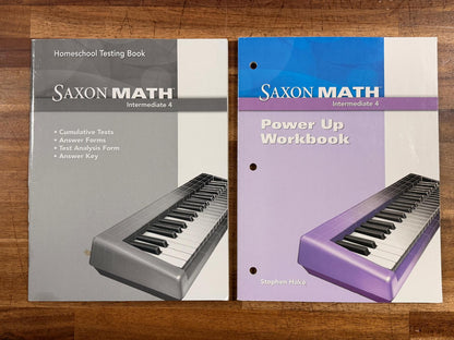 Saxon Math Intermediate 4 SET of 6: Txtbook, Wrkbks, Solutions, & More