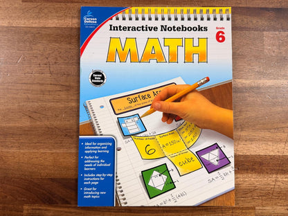 Carson Dellosa Interactive Notebooks Math Grade 6