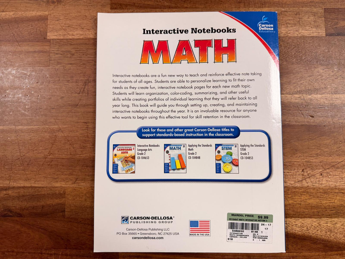 Carson Dellosa Interactive Notebooks Math Grade 2