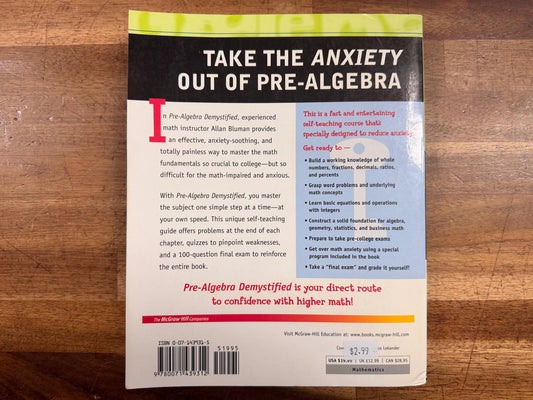 Pre-Algebra DeMYSTiFieD by Allan G. Bluman