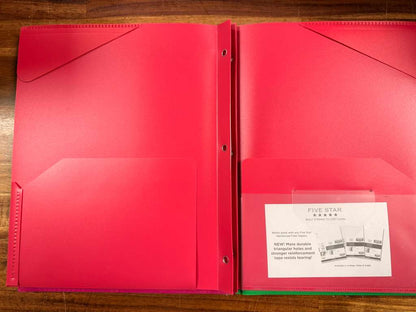 Multi-Color Set of Stay-Put Tab Folders (Qty - 3)