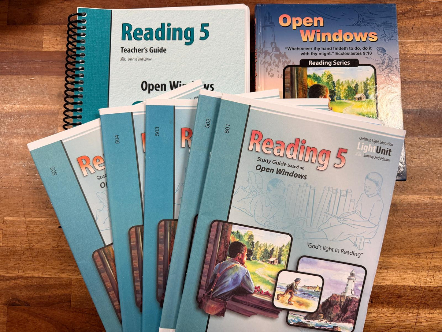 CLE Reading 5 SET - TG, Study Guides (501-505), and Open Windows Readre