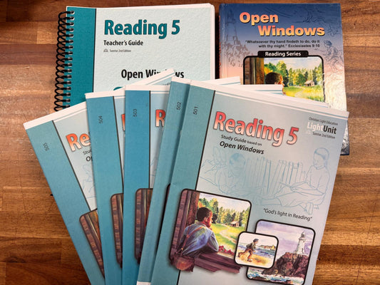 CLE Reading 5 SET - TG, Study Guides (501-505), and Open Windows Readre