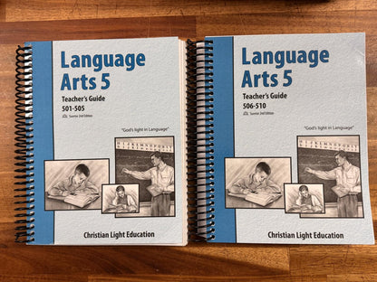 CLE Language Arts 5 Teacher's Guide SET: 501-505 and 506-510