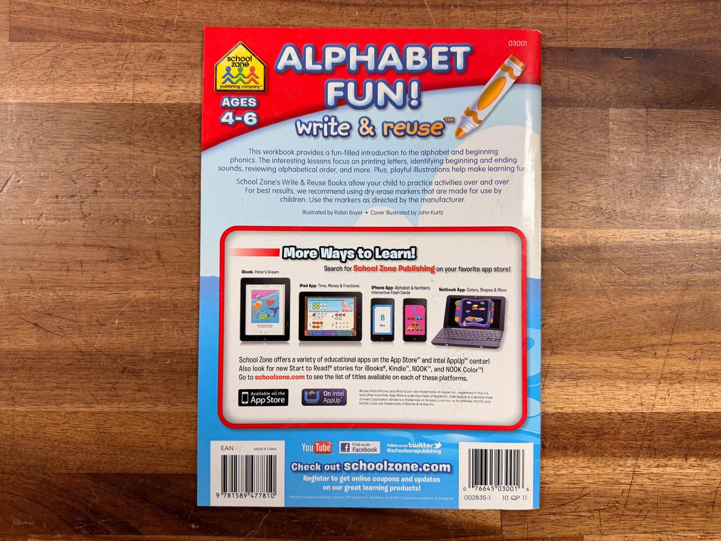 School Zone Alphabet Fun! Write & Reuse (Ages 4–6)