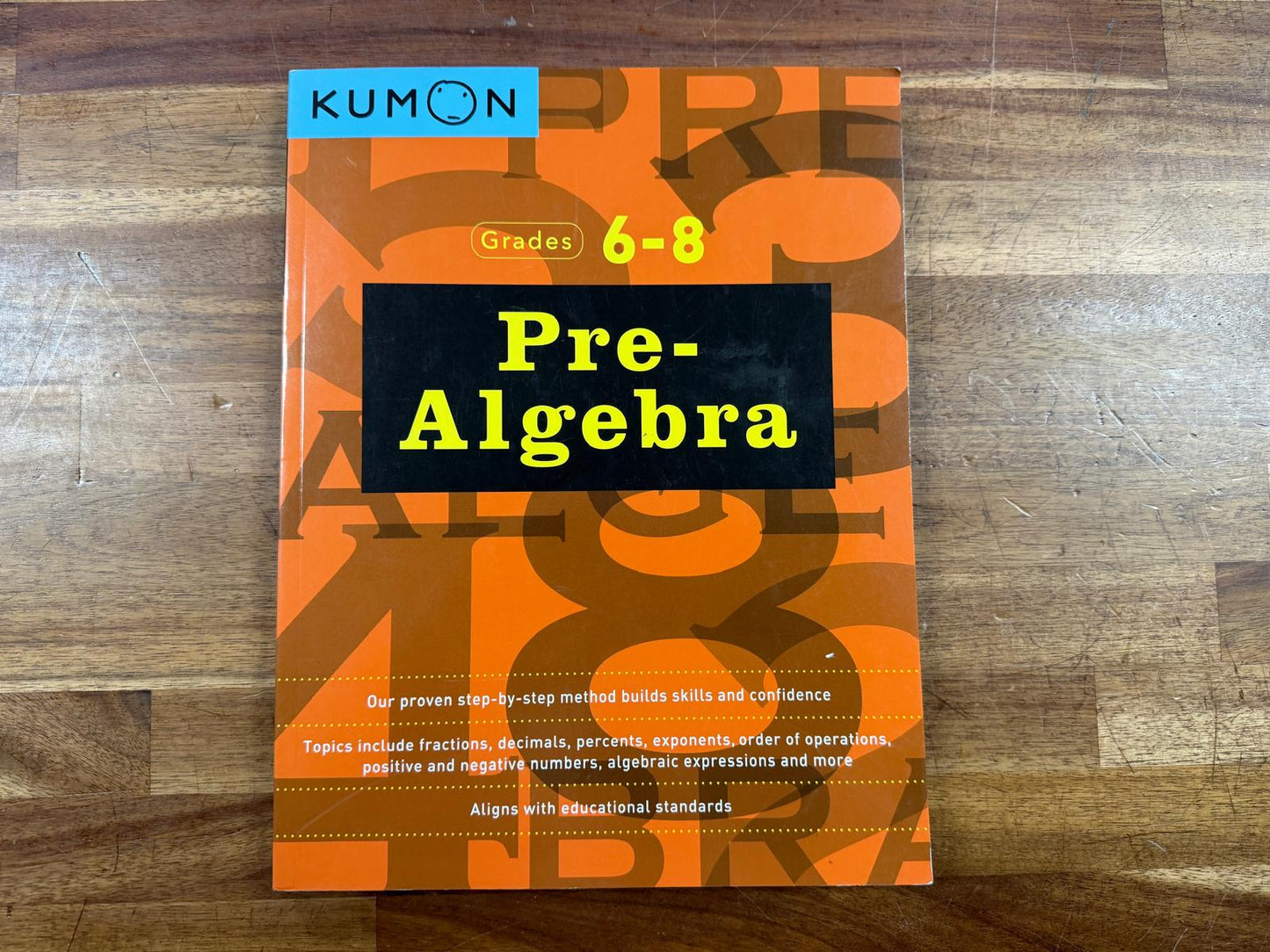 Kumon Pre-Algebra Grades 6–8 Workbook