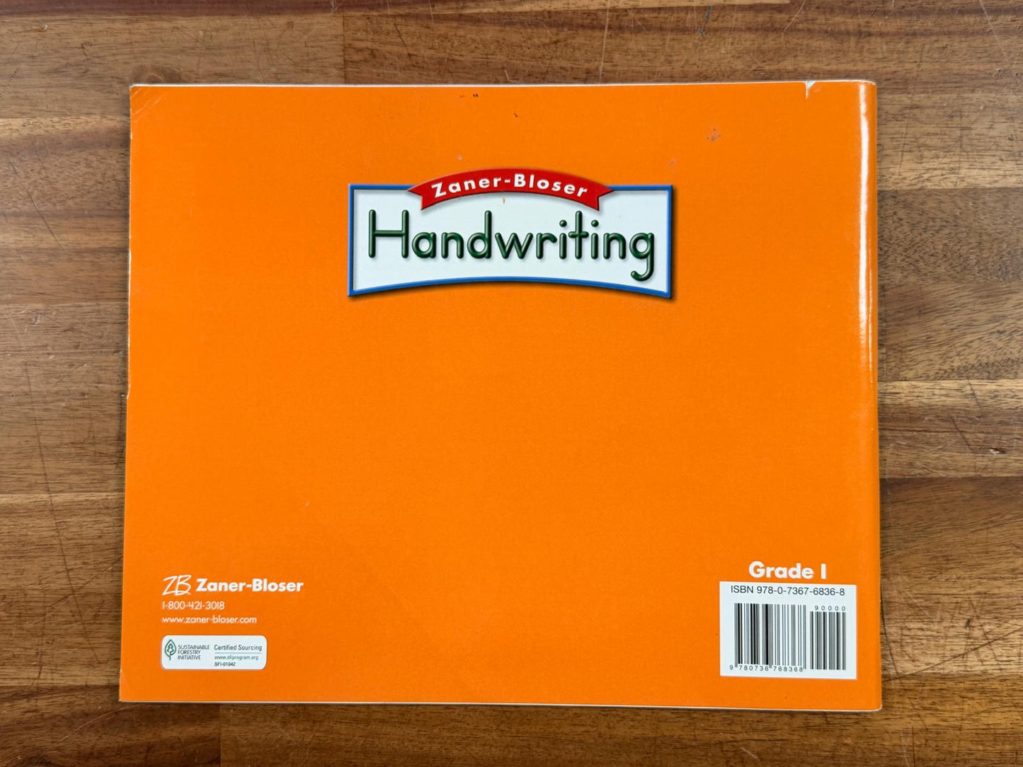 Zaner-Blosser Handwriting Gr 1 Workbook