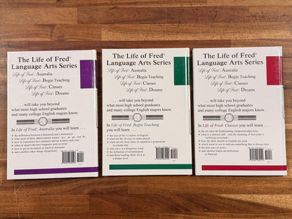 Life of Fred Language Arts Series SET of 3