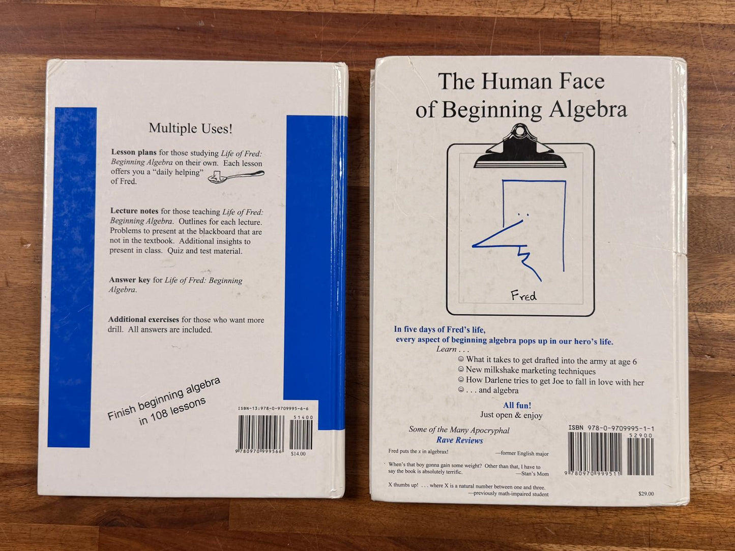 Life of Fred Beginning Algebra SET (Signed) - Txtbook & Home Companion