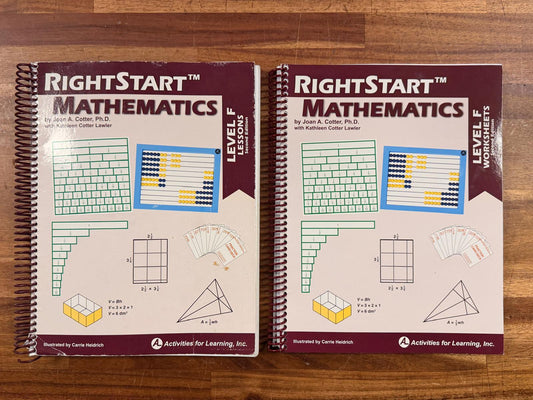 RighStart Mathematics Level F SET - Lessons & Worksheets