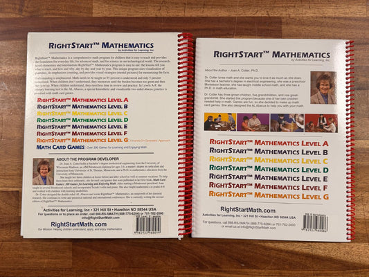 RightStart Mathematics Level A SET - Lessons & Worksheets