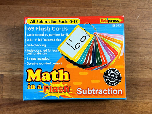 Math in a Flash Subtraction 166 Flash Cards - Good & Clean
