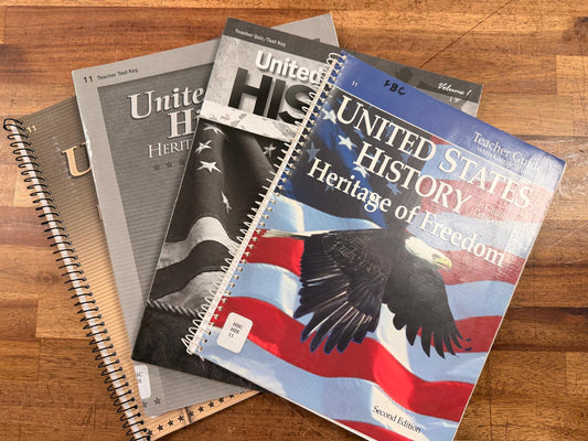 Abeka United States History Heritage of Freedom 2nd Ed LOT of 4