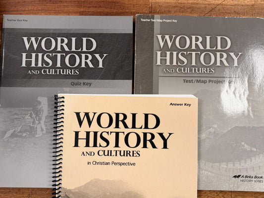 Abeka World History and Cultures LOT of 3 Keys