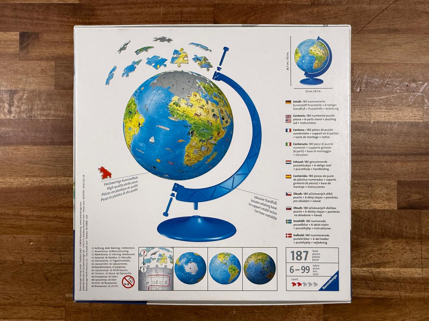 Ravensburger 3D Globe Puzzle (Good, Complete & Clean)