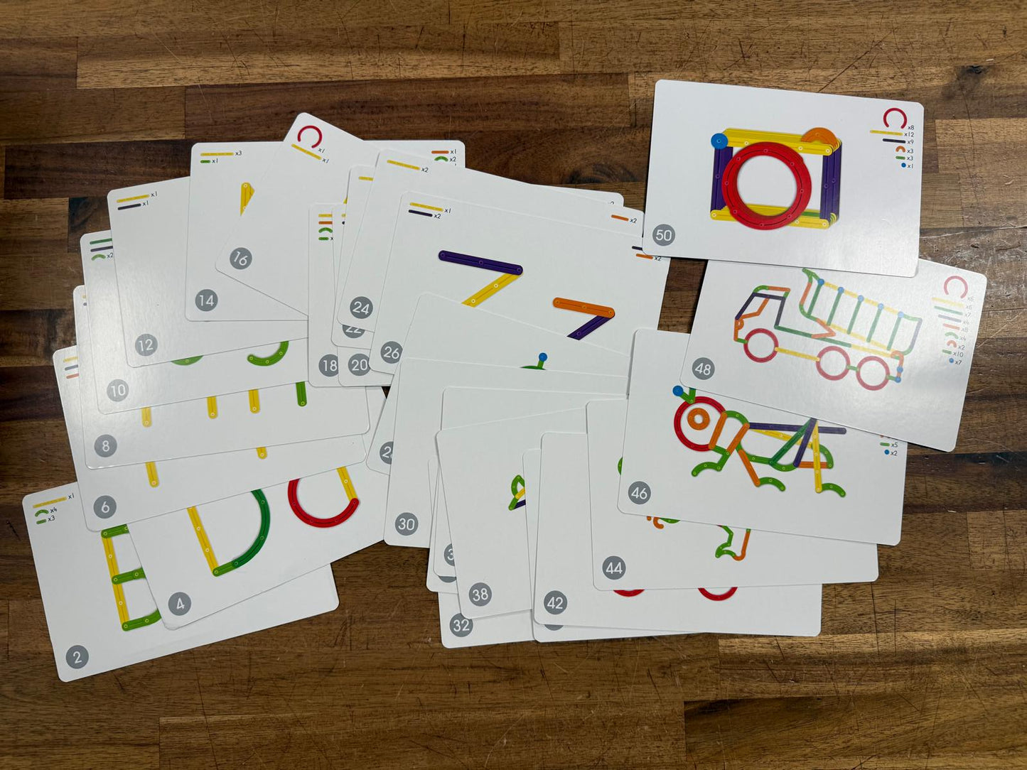 GeoStix® Letter Construction Set: 50 Cards + 164 pcs (Good & Clean)