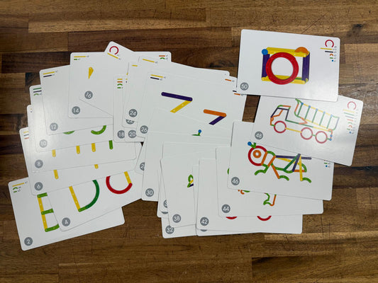 GeoStix® Letter Construction Set: 50 Cards + 164 pcs (Good & Clean)