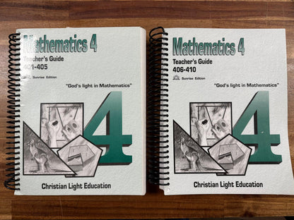 CLE Math 401-410 Teacher Guide Sunrise Edition - Good & Clean